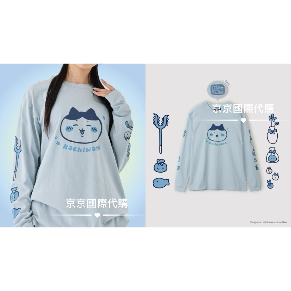 新品 日本🇯🇵吉伊卡哇 純棉長袖 T恤✨袖子上有俏皮的印花，無論從哪個角度看都顯得可愛🐾-細節圖2