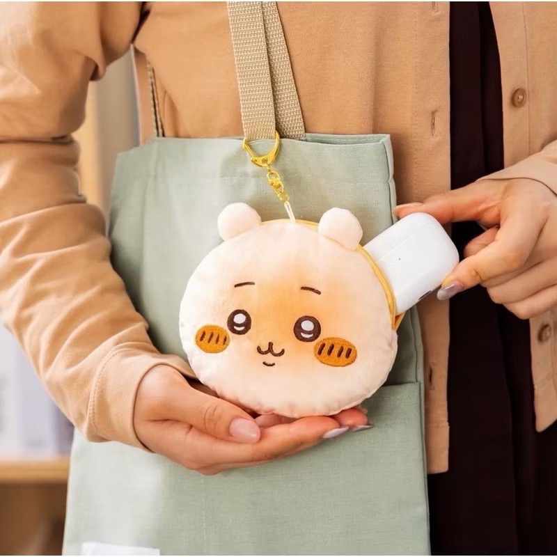 單品免運 京京國際 現貨 日本🇯🇵吉伊卡哇 麵包 大臉錢包吊飾 收納包 零錢包 小掛包 小包包-細節圖2