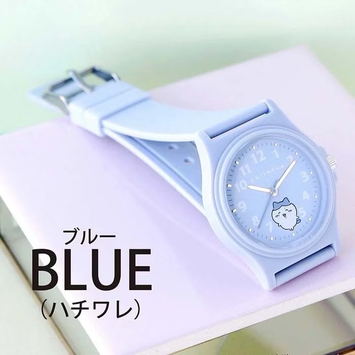 單品免運 京京國際 現貨 手錶 日本機芯 吉伊卡哇 PVC錶帶皮革 造型手錶 指針式 手錶 附登山扣包-細節圖5