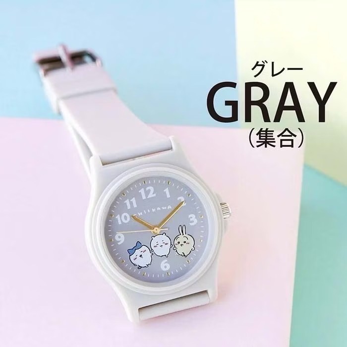 單品免運 京京國際 現貨 手錶 日本機芯 吉伊卡哇 PVC錶帶皮革 造型手錶 指針式 手錶 附登山扣包-細節圖9