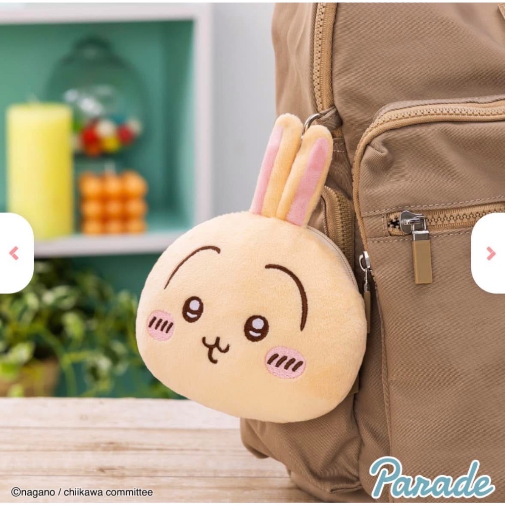 伸縮IC卡夾 絨毛 大臉 零錢包 萬用收納包 隨包跟著走 日本🇯🇵景品 吉伊卡哇-細節圖3