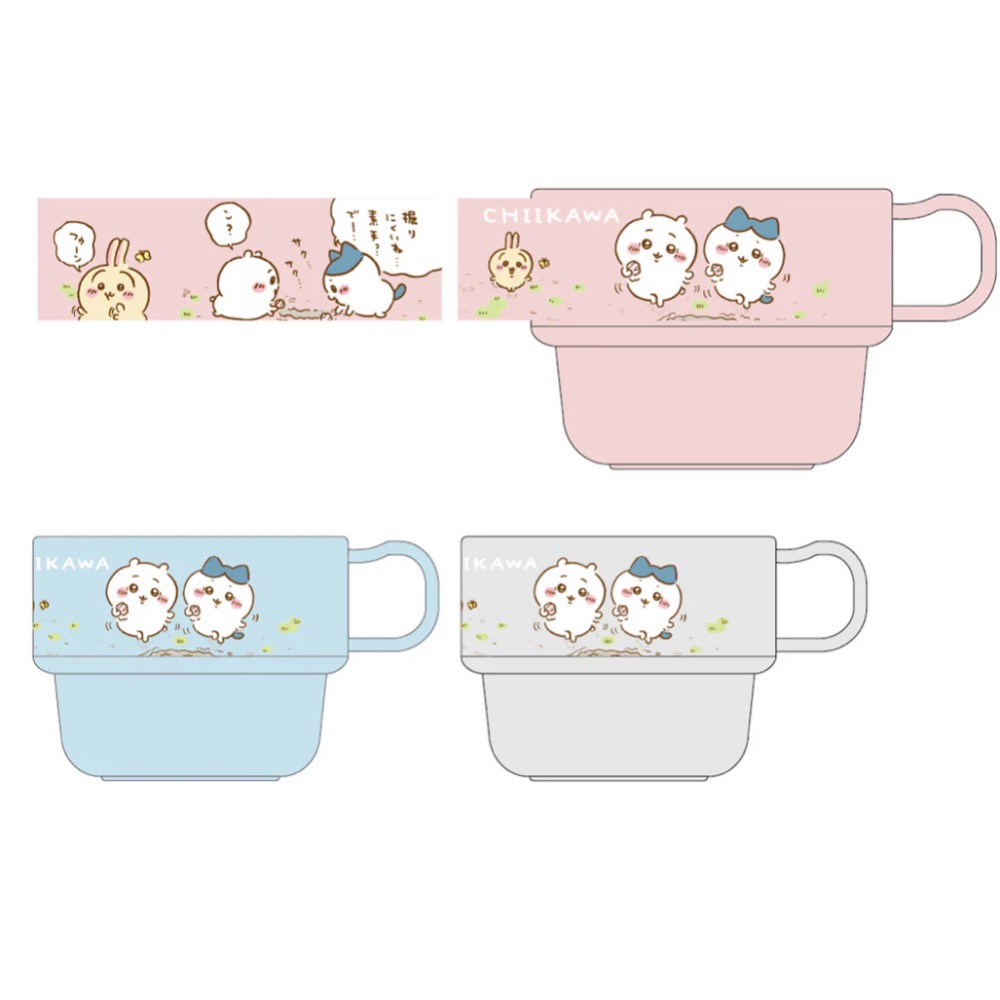 兒童專用 抗菌水杯 漱口杯 餐杯 日本製 吉伊卡哇 一組 3 個杯子可堆疊，可用於微波爐、洗碗機和烘乾機-細節圖2