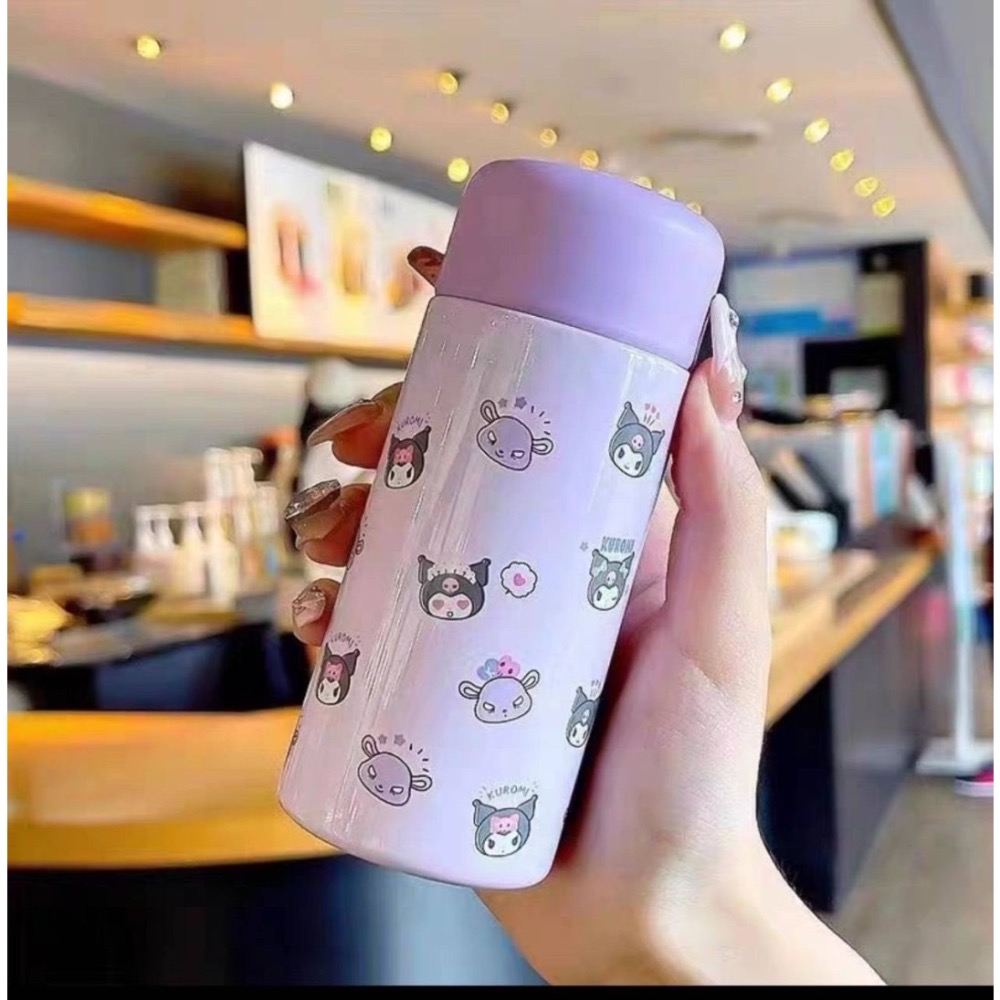 正版 三麗鷗 大耳狗 酷洛米 美樂蒂 帕恰狗 304不鏽鋼口袋保溫杯 容量150ml 尺寸5.3x5.3x12.6cm-規格圖10