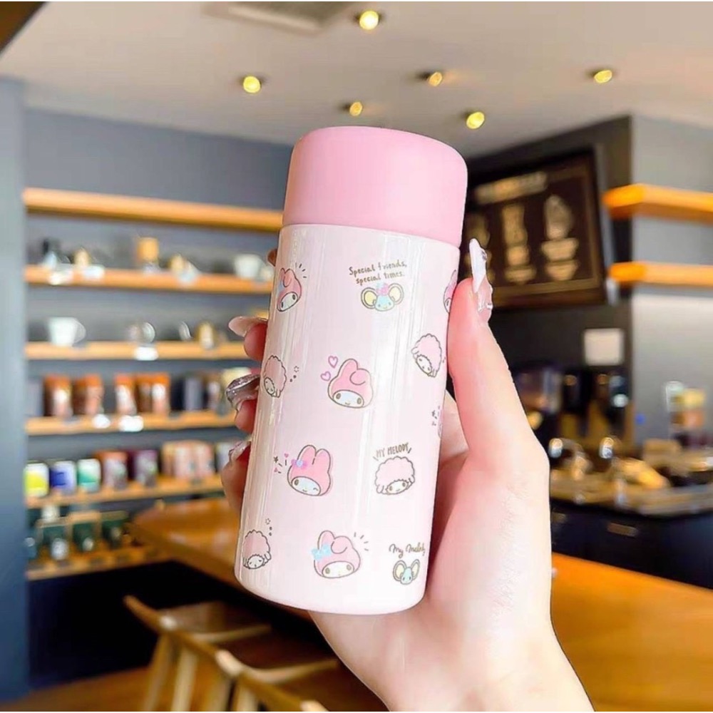 正版 三麗鷗 大耳狗 酷洛米 美樂蒂 帕恰狗 304不鏽鋼口袋保溫杯 容量150ml 尺寸5.3x5.3x12.6cm-規格圖10