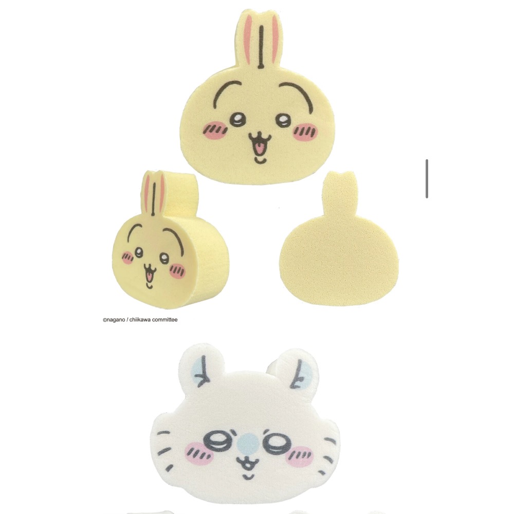 公仔大臉 化妝棉 日本🇯🇵吉伊卡哇 讓你的日常化妝時間變得更有趣-細節圖2