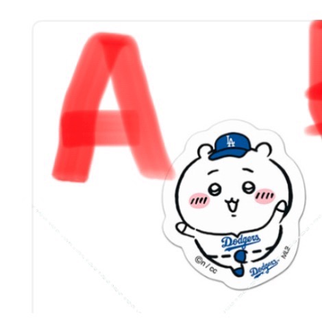 現貨 棒球聯名 吉伊卡哇 兔兔貼紙 棒球迷在哪裡⚾️尖叫聲 MLB聯名款 日本🇯🇵吉伊卡哇 貼紙-規格圖1