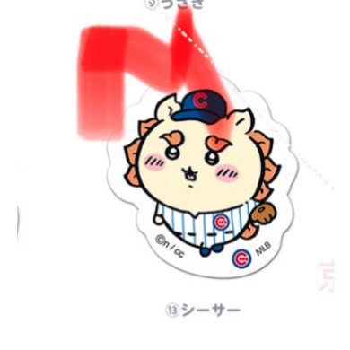 現貨 棒球聯名 吉伊卡哇 兔兔貼紙 棒球迷在哪裡⚾️尖叫聲 MLB聯名款 日本🇯🇵吉伊卡哇 貼紙-規格圖1