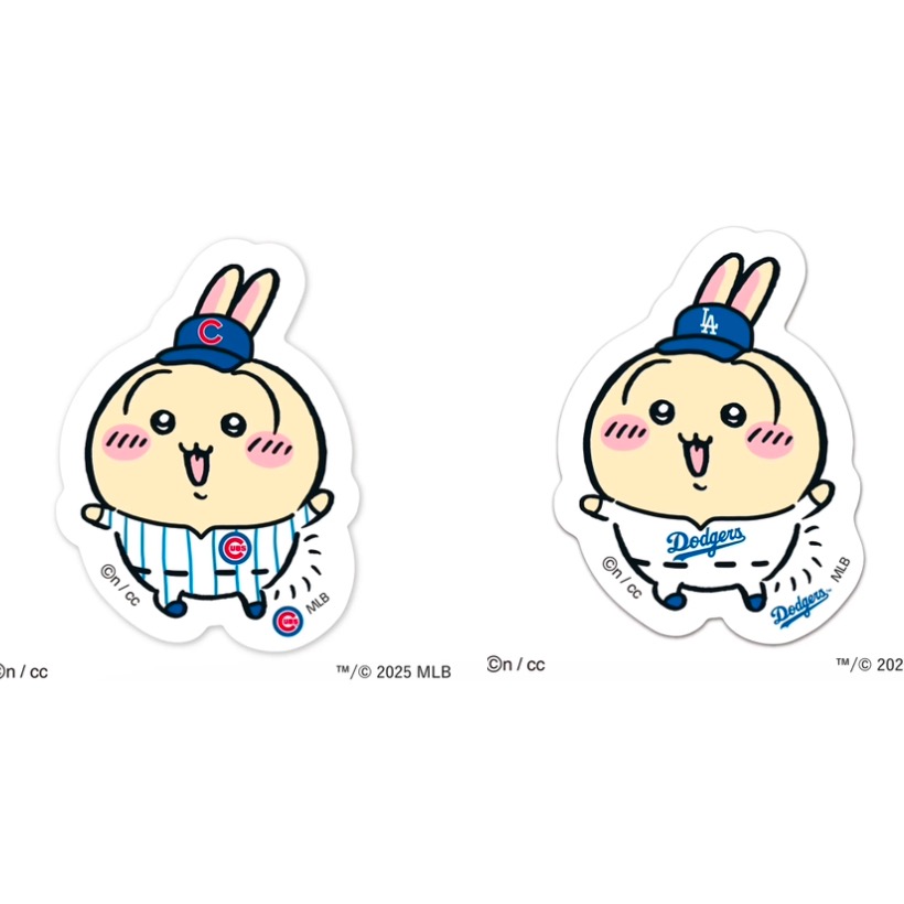 現貨 棒球聯名 吉伊卡哇 兔兔貼紙 棒球迷在哪裡⚾️尖叫聲 MLB聯名款 日本🇯🇵吉伊卡哇 貼紙-規格圖1