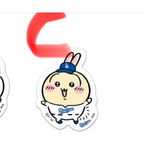 現貨 棒球聯名 吉伊卡哇 兔兔貼紙 棒球迷在哪裡⚾️尖叫聲 MLB聯名款 日本🇯🇵吉伊卡哇 貼紙-規格圖1