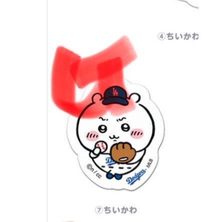 現貨 棒球聯名 吉伊卡哇 兔兔貼紙 棒球迷在哪裡⚾️尖叫聲 MLB聯名款 日本🇯🇵吉伊卡哇 貼紙-規格圖1