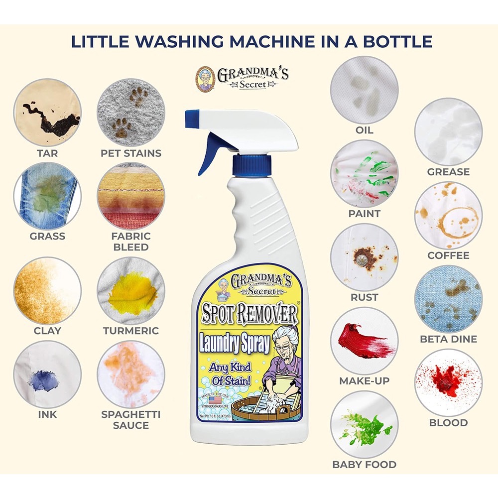 清潔衣物去漬神器~美國 Grandma＇s Secret 老奶奶的秘密 衣物去漬清潔液 473ml-細節圖2