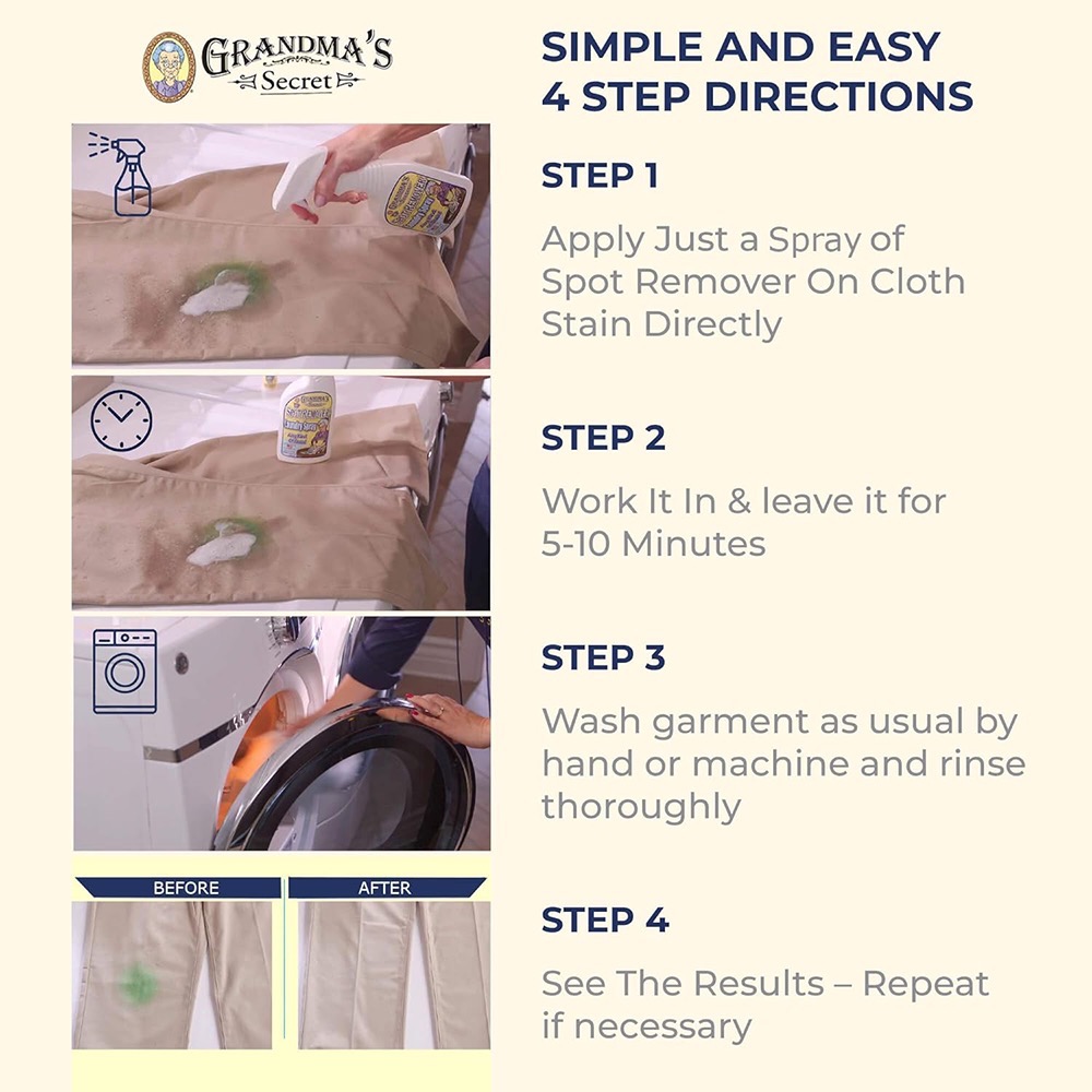清潔衣物去漬神器~美國 Grandma＇s Secret 老奶奶的秘密 衣物去漬清潔液 473ml-細節圖3