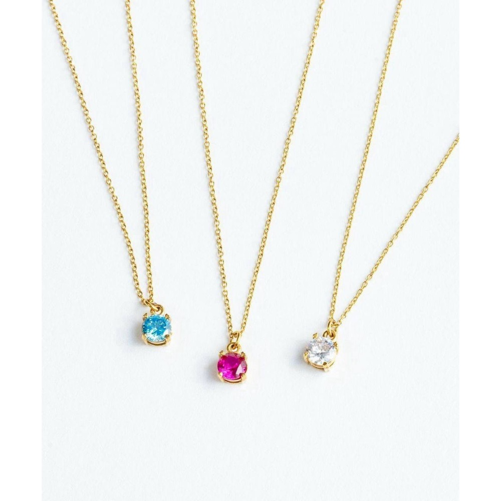 日本製 銀座專櫃　閃耀誕生石項鍊-細節圖3