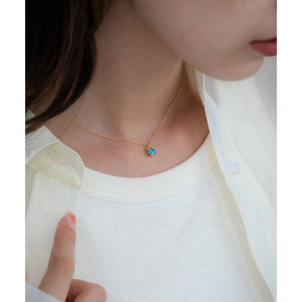 日本製 銀座專櫃　閃耀誕生石項鍊-細節圖4