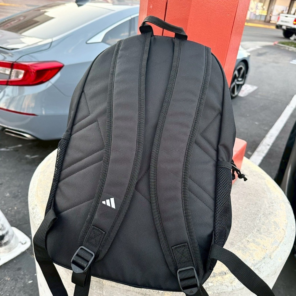 美國代購 Adidas 經典黑白雙層大後背包  這款現在特價也是好便宜😍雙層大開口設計超實用👌💯-細節圖2