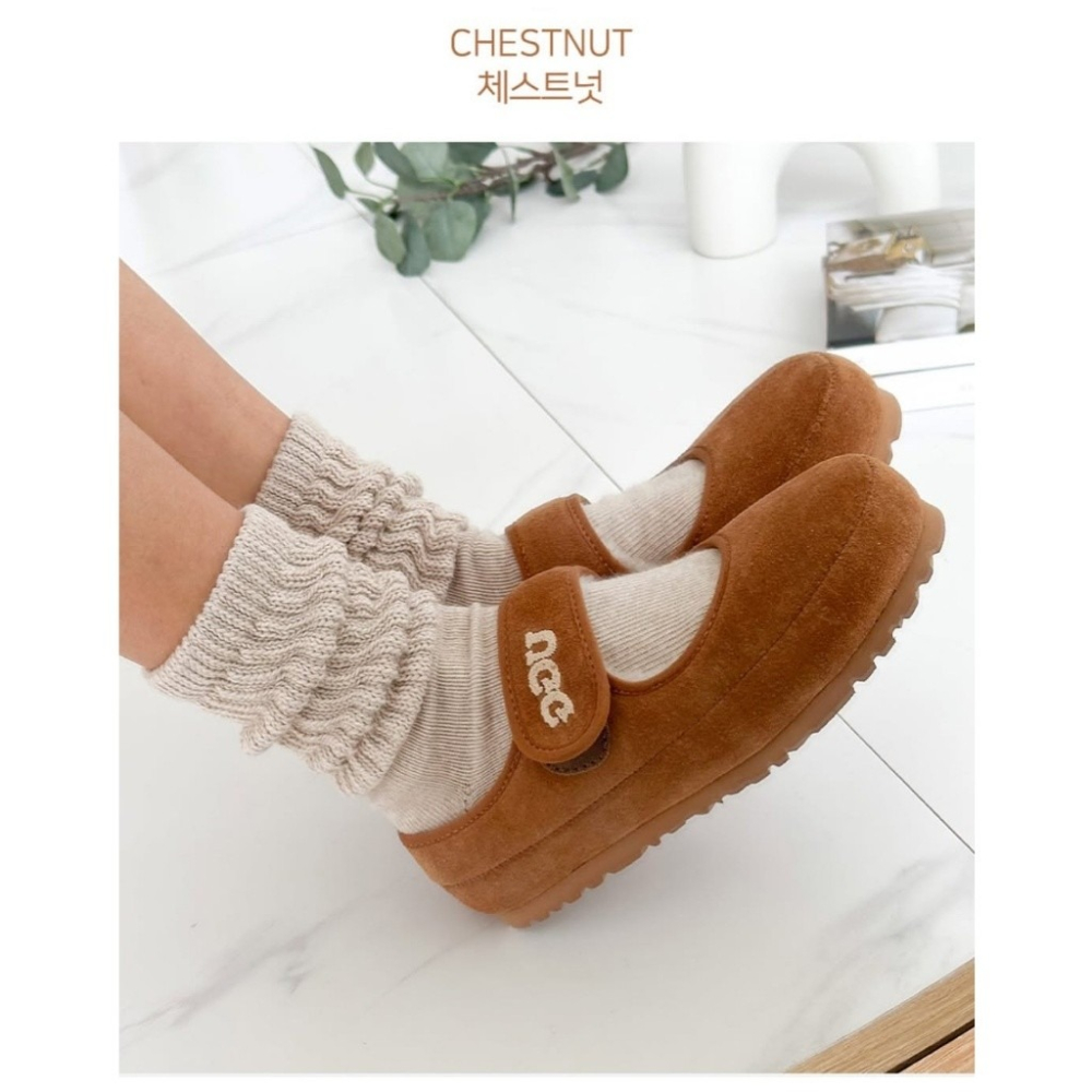 限時限量優惠 澳洲代購 OZWEAR UGG 復古瑪莉珍平底毛毛鞋【OB970】 UGG秋冬爆紅新作  京京國際代購-細節圖3