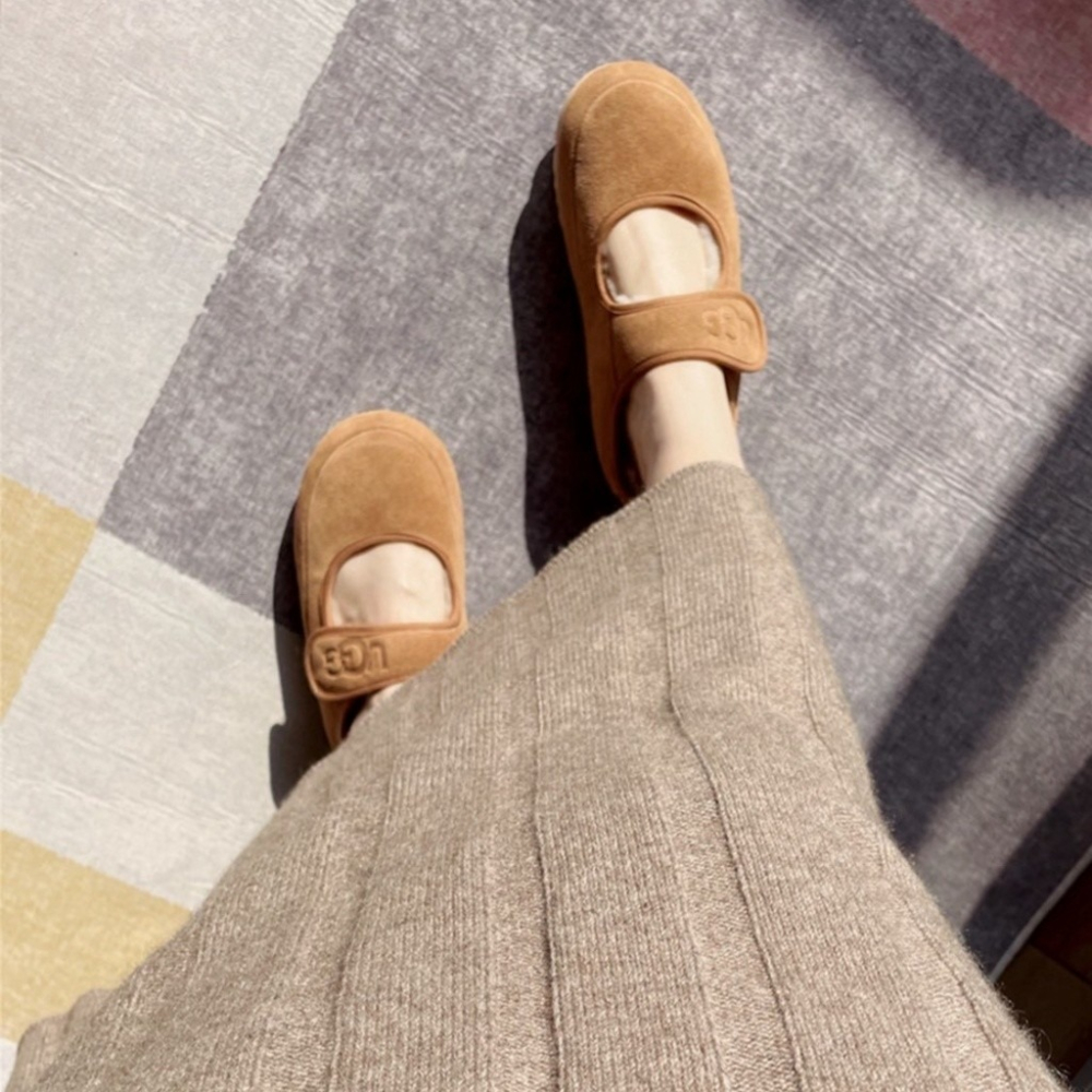 限時限量優惠 澳洲代購 OZWEAR UGG 復古瑪莉珍平底毛毛鞋【OB970】 UGG秋冬爆紅新作  京京國際代購-細節圖7
