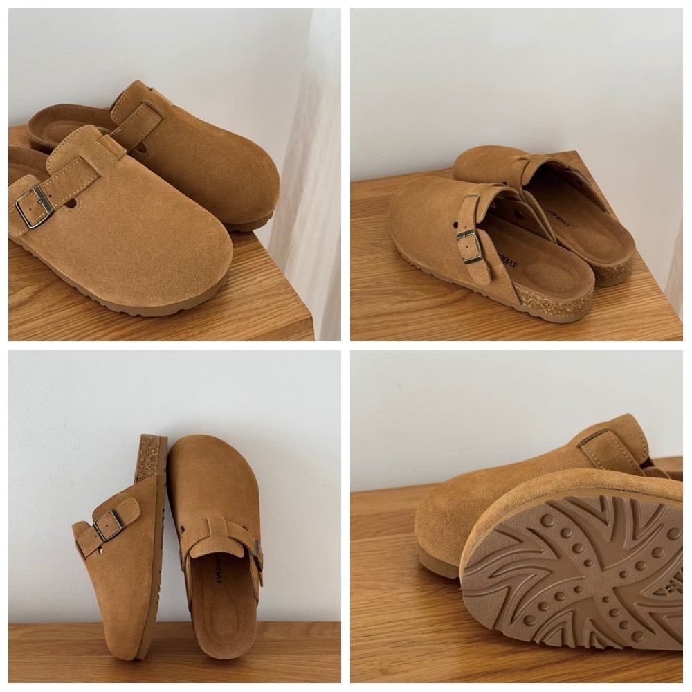 澳洲代購 EVERAU 真皮類勃肯包頭半拖鞋 情侶鞋 親子鞋 雪地靴 時尚設計 舒適百搭休閒與質感 人體工學 京京國際-細節圖5
