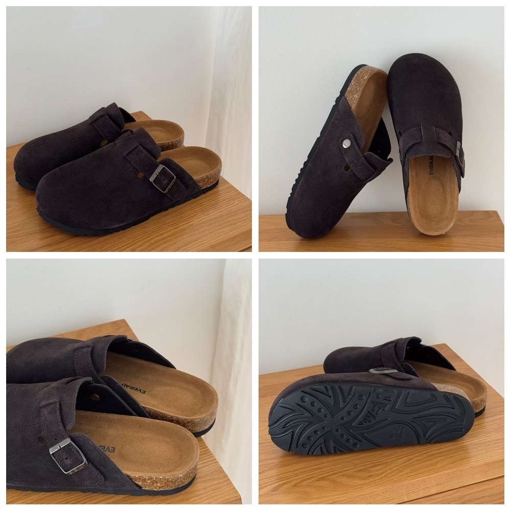 澳洲代購 EVERAU 真皮類勃肯包頭半拖鞋 情侶鞋 親子鞋 雪地靴 時尚設計 舒適百搭休閒與質感 人體工學 京京國際-細節圖6
