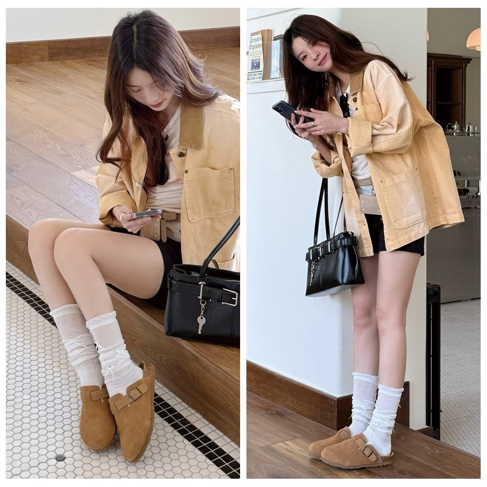 澳洲代購 EVERAU 真皮類勃肯包頭半拖鞋 情侶鞋 親子鞋 雪地靴 時尚設計 舒適百搭休閒與質感 人體工學 京京國際-細節圖8