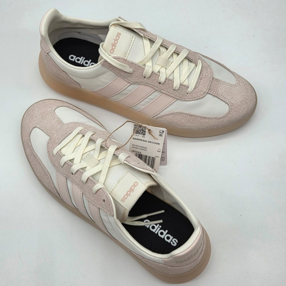 限時限量 韓國代購 Adidas Barreda Decode 奶油裸粉休閒女鞋 ＃海外限定款   乾淨簡單的純淨色系-細節圖8