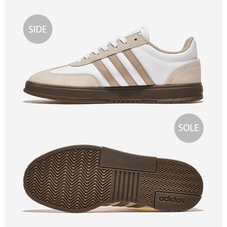 限時限量 韓國代購 Adidas Gradas 復古伯爵奶茶系皮革休閒鞋 中性風格男女皆可穿著 京京國際代購-細節圖4