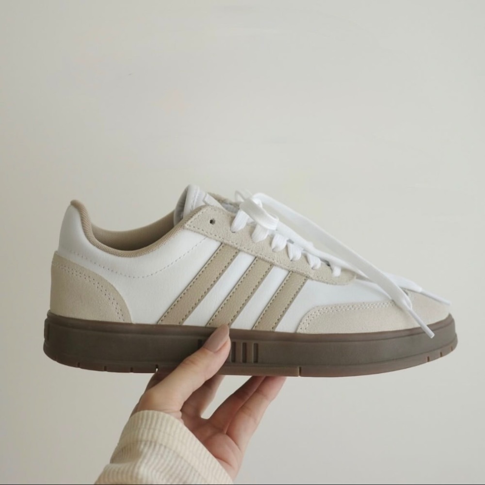 限時限量 韓國代購 Adidas Gradas 復古伯爵奶茶系皮革休閒鞋 中性風格男女皆可穿著 京京國際代購-細節圖5