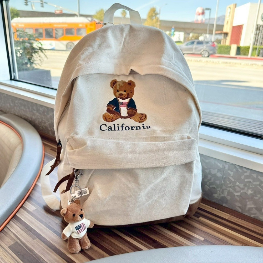 限時限量 美國代購 California 泰迪熊🧸後背包 🇺🇸加州限定.ᐟ 京京國際代購-細節圖3