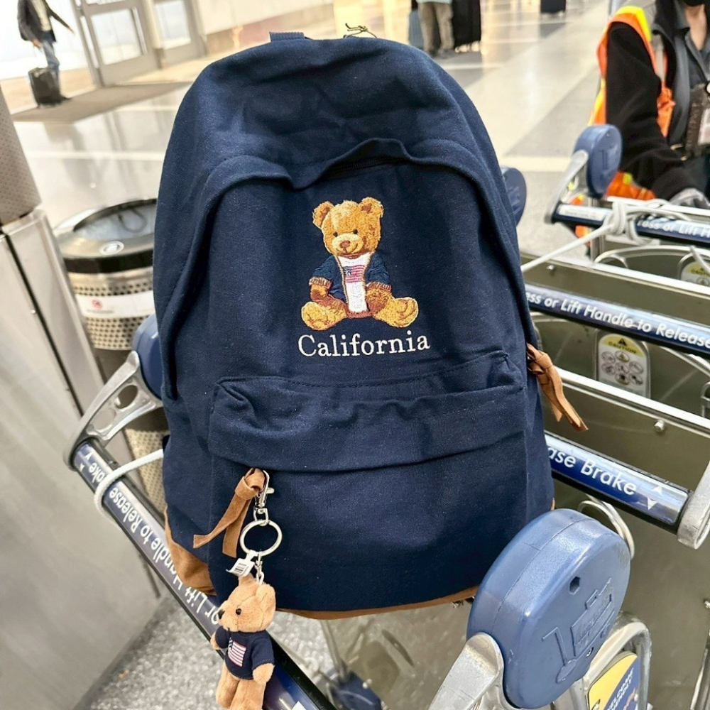 限時限量 美國代購 California 泰迪熊🧸後背包 🇺🇸加州限定.ᐟ 京京國際代購-細節圖4