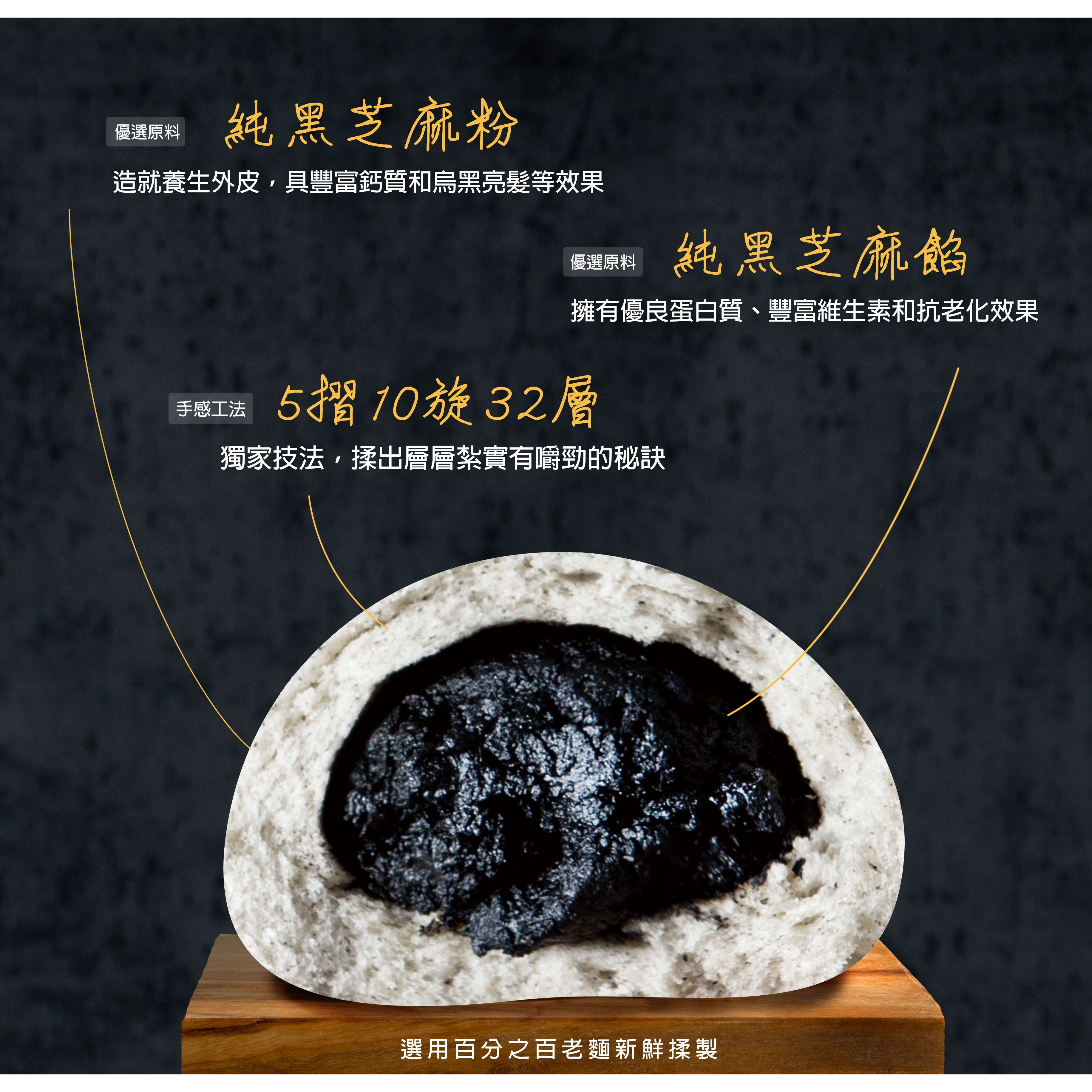 【老川誠】*奶素*香濃芝麻包（單粒）-細節圖2