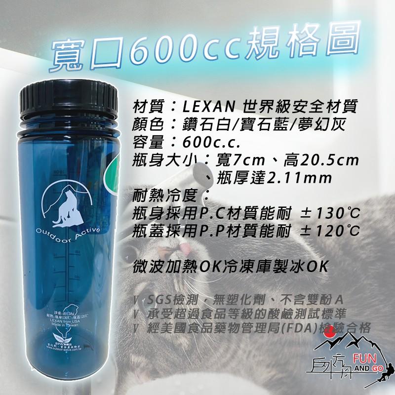 【滿額送水壺刷】台灣製 水壺 600cc 寬口水壺 山貓水壺 運動水壺 寬口隨手瓶 登山水壺 單車水壺  太空瓶-細節圖6