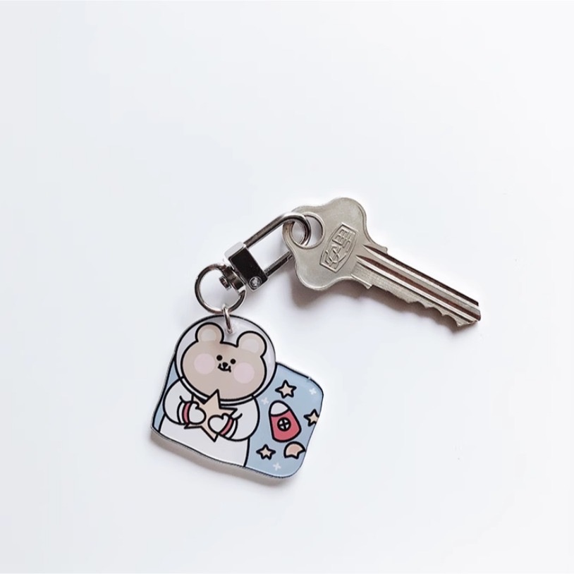 鑰匙扣 鑰匙圈 小熊掛飾 ins風 吊飾 可愛 包包掛件 鑰匙 Airpods掛件 配件 學生 兒童 小禮物-細節圖6