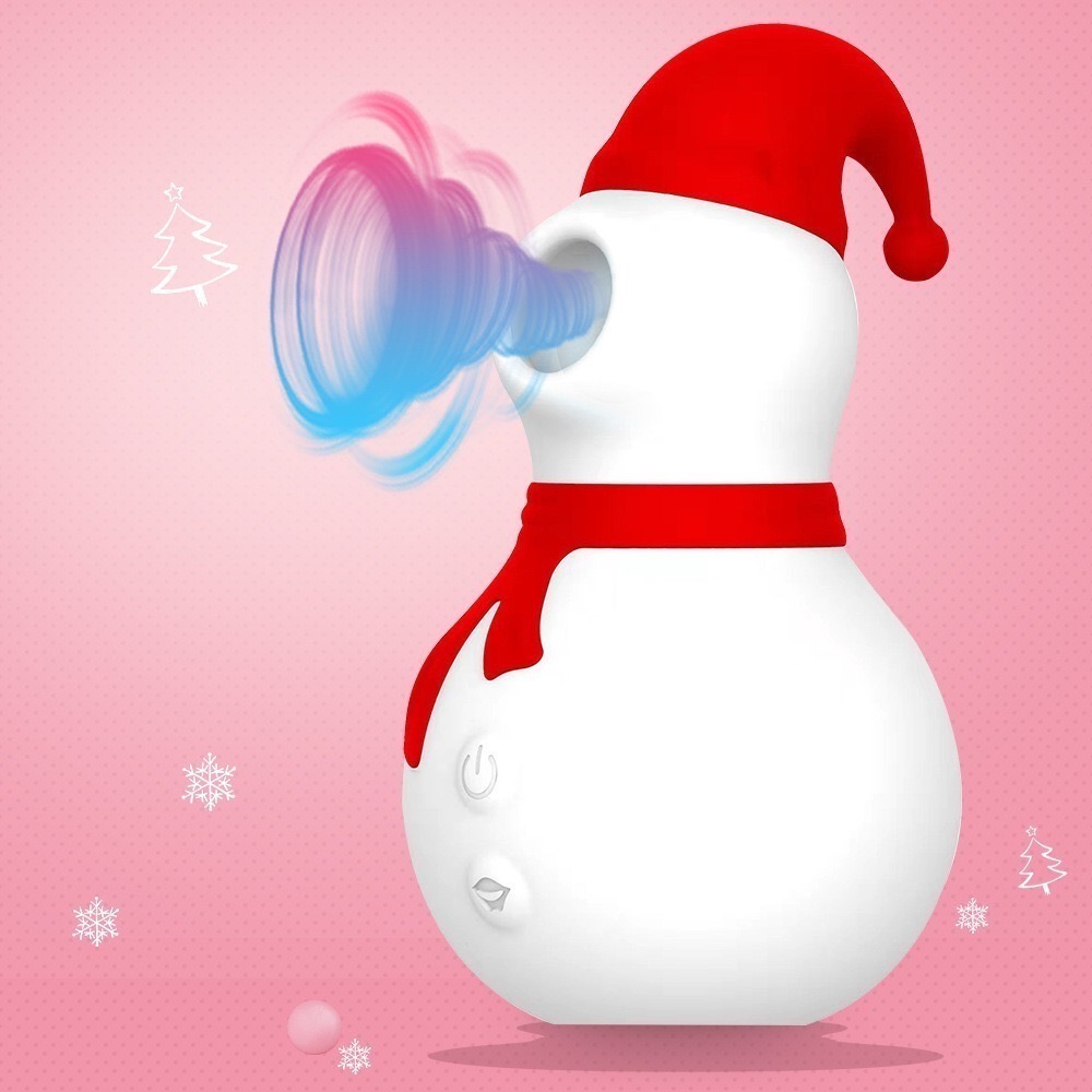 【預購20天】小雪人 多功能 按摩器 吸允 震動 舒暢 聖誕雪人 禮物-細節圖2