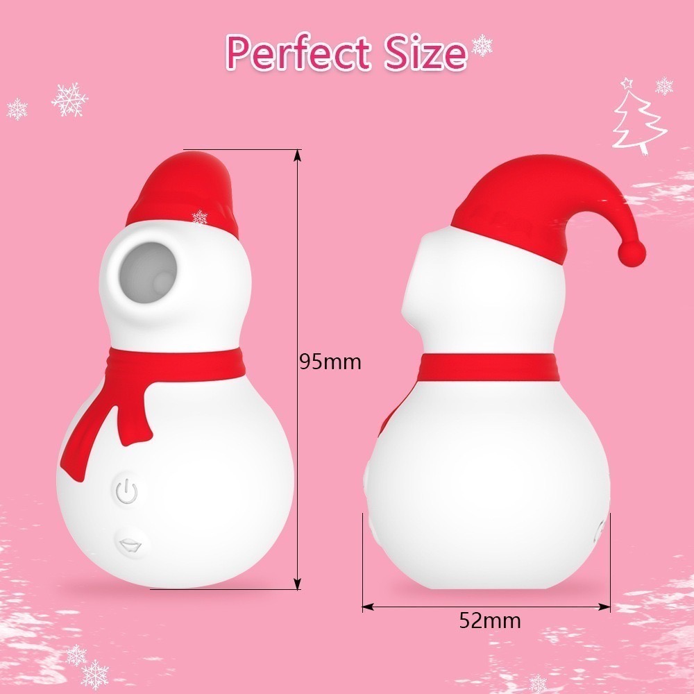【預購20天】小雪人 多功能 按摩器 吸允 震動 舒暢 聖誕雪人 禮物-細節圖5