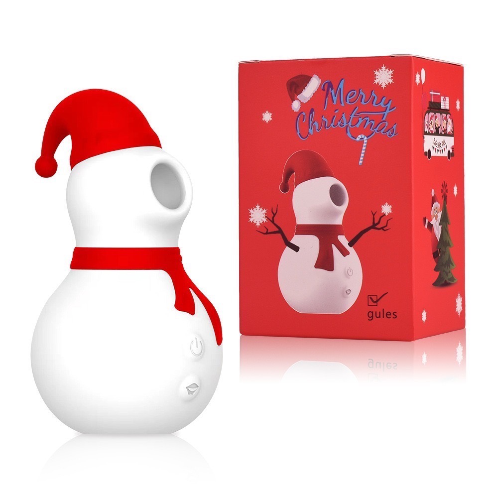 【預購20天】小雪人 多功能 按摩器 吸允 震動 舒暢 聖誕雪人 禮物-規格圖5