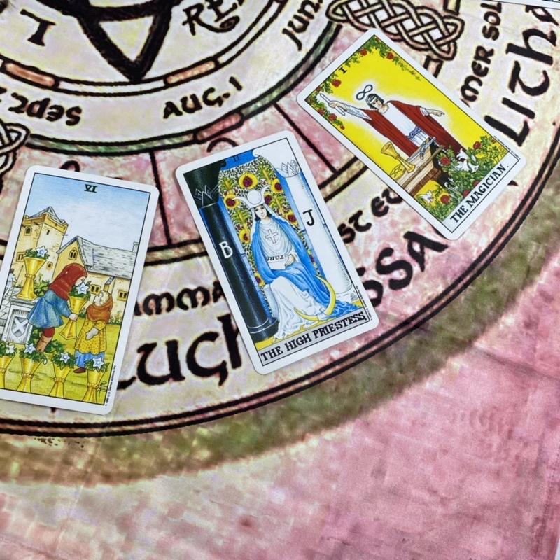 「彩虹🌈工作室」現貨 荷蘭絨材質桌布 凱爾特結十二宮水晶占卜桌布十二星座儀式水晶陣塔羅牌桌布占卜桌布靈擺桌布專用-細節圖5