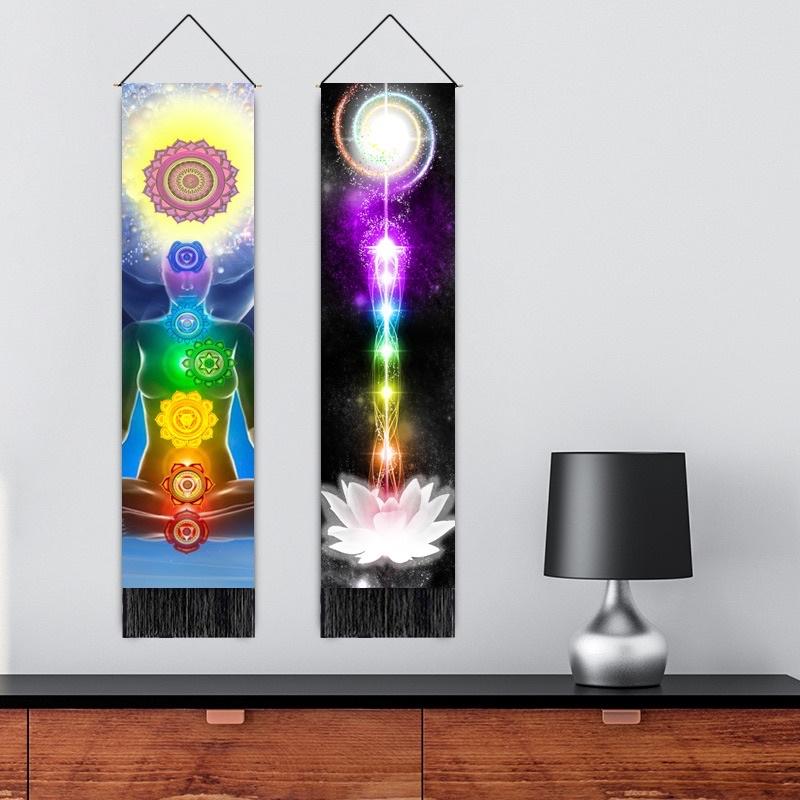 「彩虹🌈工作室」10款捕夢網能量七脈輪掛毯掛布 冥想瑜伽打坐背景布墻壁裝飾背景掛佈墻壁裝飾室內設計-細節圖2
