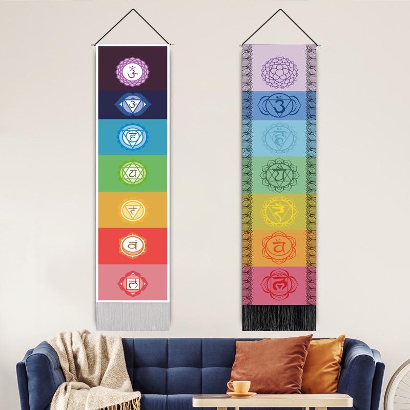 「彩虹🌈工作室」10款捕夢網能量七脈輪掛毯掛布 冥想瑜伽打坐背景布墻壁裝飾背景掛佈墻壁裝飾室內設計-細節圖8