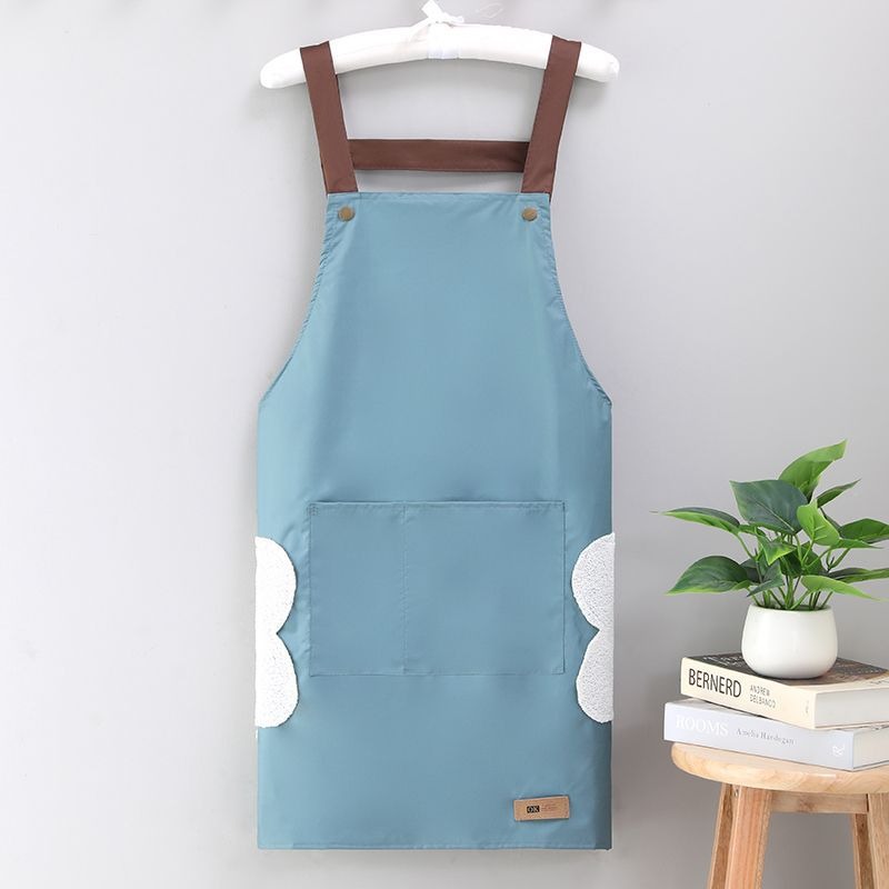 《現貨速出》居家防水圍裙 防水 防油 防刮 大口袋 時尚 廚房 工作服  工作圍裙 可擦手-規格圖10