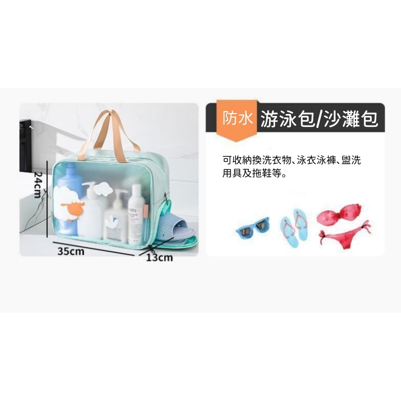 《現貨速出》防水乾濕兩用游泳包 收納袋 收納包 分裝袋 出差 旅遊 行李 盥洗收納 大容量 分層 防水 手提-細節圖6