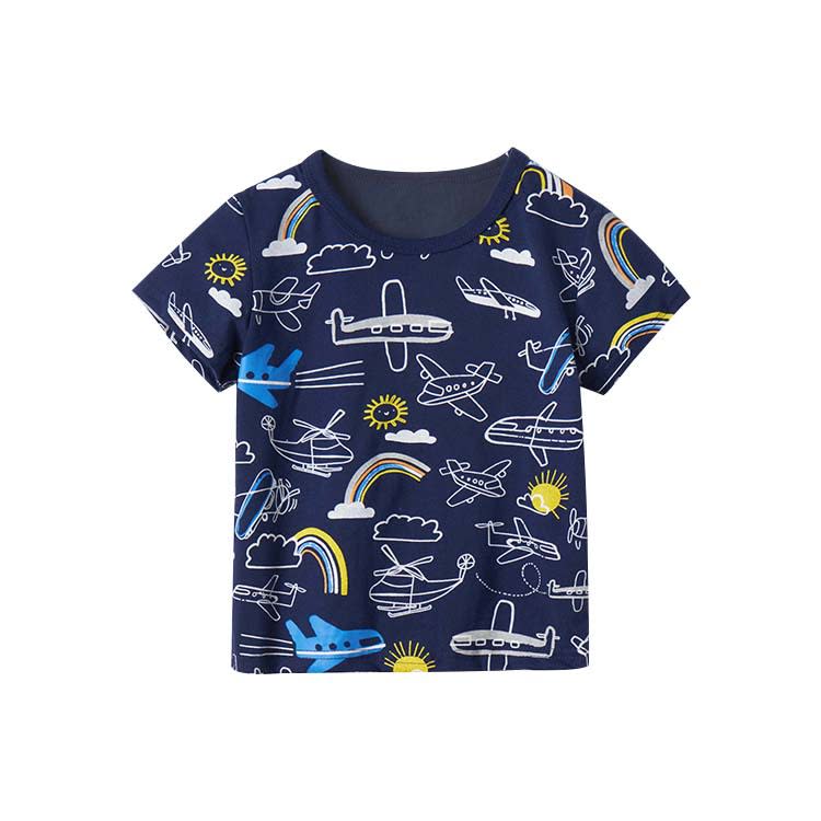 寶貝童裝ins兒童t恤2021夏季歐美風格童裝男童短袖t恤幼兒園寶寶純棉半袖-細節圖5