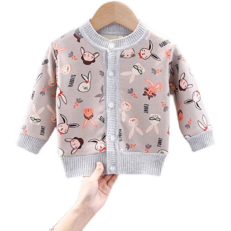 寶貝童裝兒童外套嬰幼兒毛衣男童女童春秋冬加絨長袖夾克單上衣寶寶開衫-細節圖5