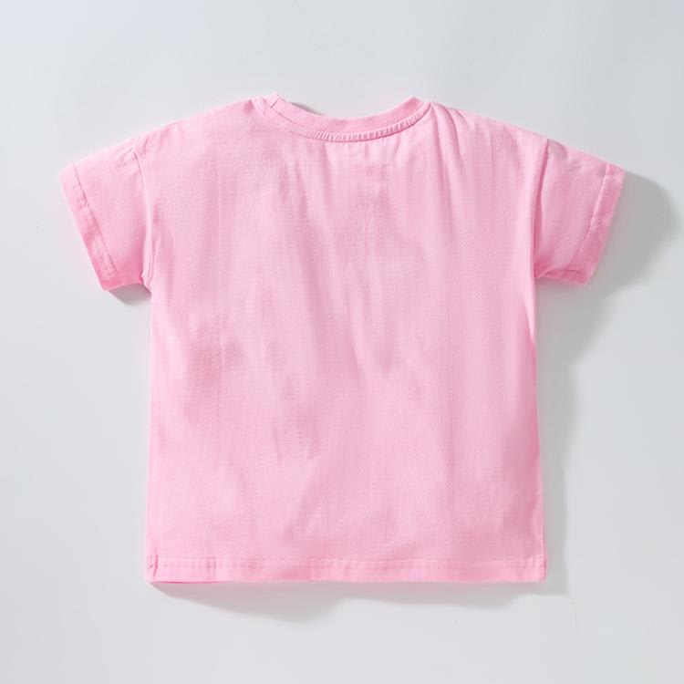 寶貝童裝女童粉紅上衣ins童裝夏季卡通兒童純棉短袖t恤寶寶可愛衣服小女孩-細節圖2