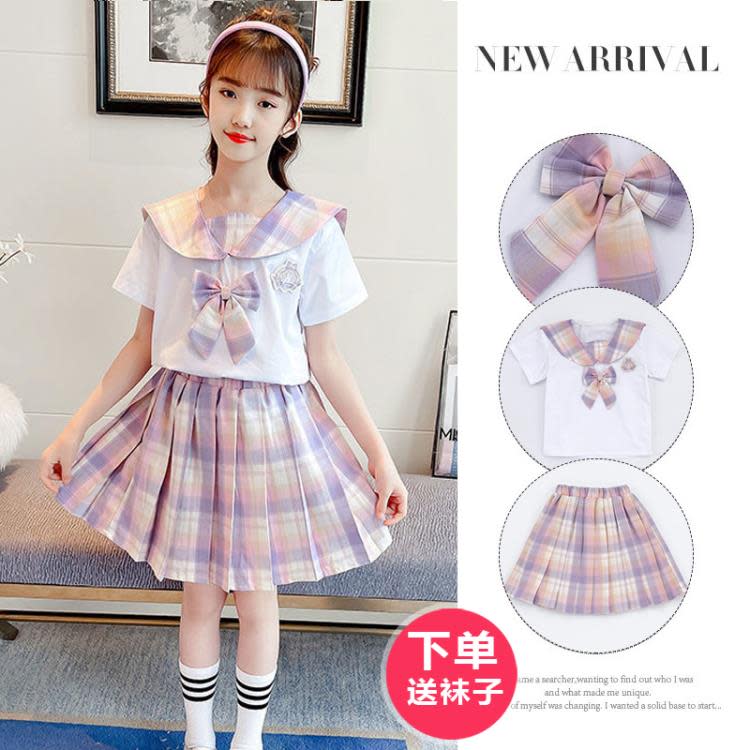 寶貝童裝巴-拉巴-拉女童jk制服裙子洋裝套裝春裝學生連身裙秋冬學院風秋裝女孩-細節圖4