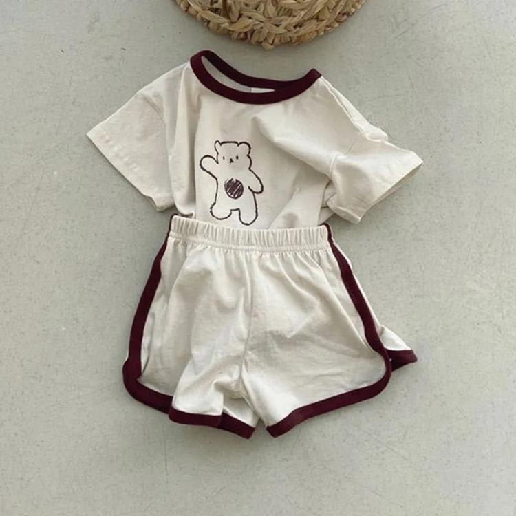 寶貝童裝巴拉巴拉兒童短袖套裝純棉夏季新款2023中小童男童女童短-細節圖2