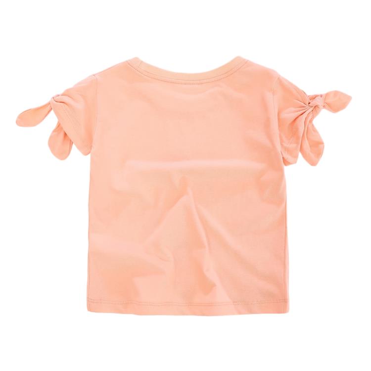 寶貝童裝兒童粉紅t恤夏 外貿歐美風格童裝女童純棉短袖ｔ恤寶寶半袖打底衫-細節圖2