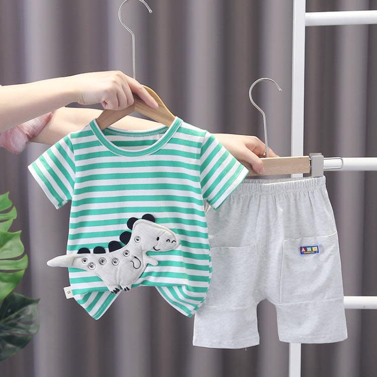 寶貝童裝巴-拉巴-拉童裝男童女童帥氣運動短袖正韓夏裝套裝2022嬰幼兒洋氣-細節圖3