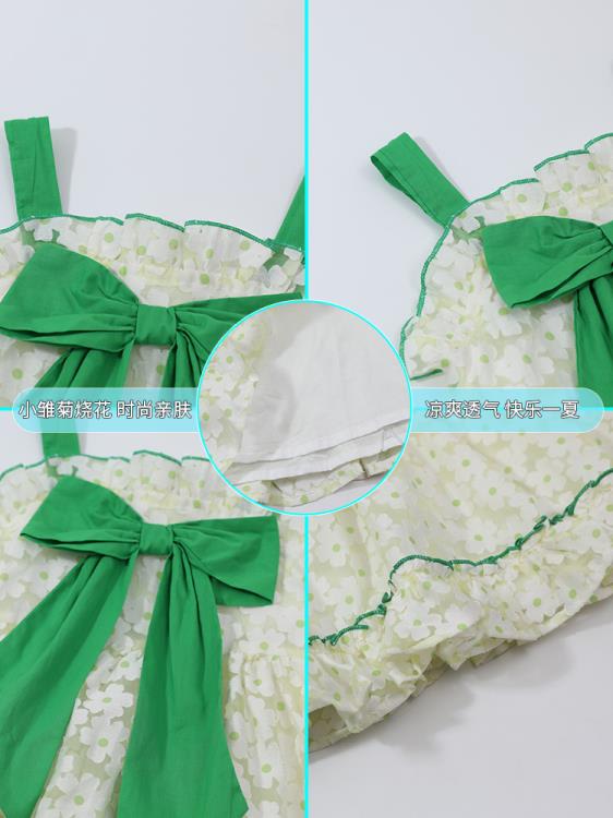 寶貝童裝女童連身裙夏款女寶寶夏裝洋氣時髦公主裙兒童夏款裙子洋裝吊帶裙2023-細節圖5