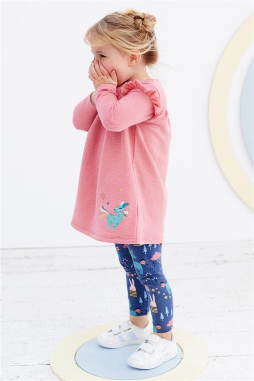 寶貝童裝春秋童裙卡通獨角獸兒童純棉長袖ｔ恤連身裙女孩休閒裙小寶寶裙子洋裝-細節圖3