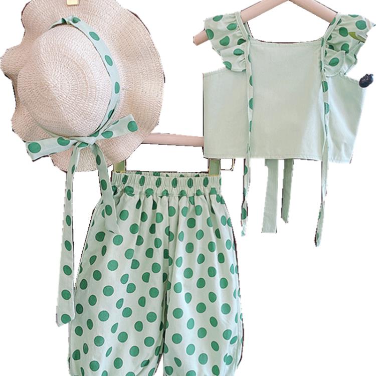 寶貝童裝巴拉巴拉女童夏裝無袖套裝2022新款夏季兒童洋氣正韓童裝時-細節圖5